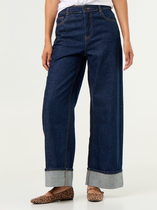 Vaquero wide leg con dobladillo - Kiabi