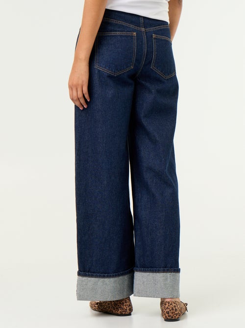 Vaquero wide leg con dobladillo - Kiabi