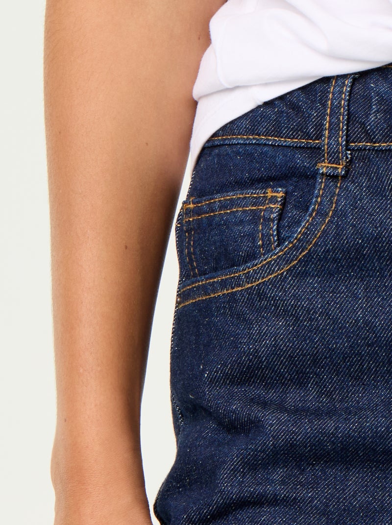 Vaquero wide leg con dobladillo Azul - Kiabi