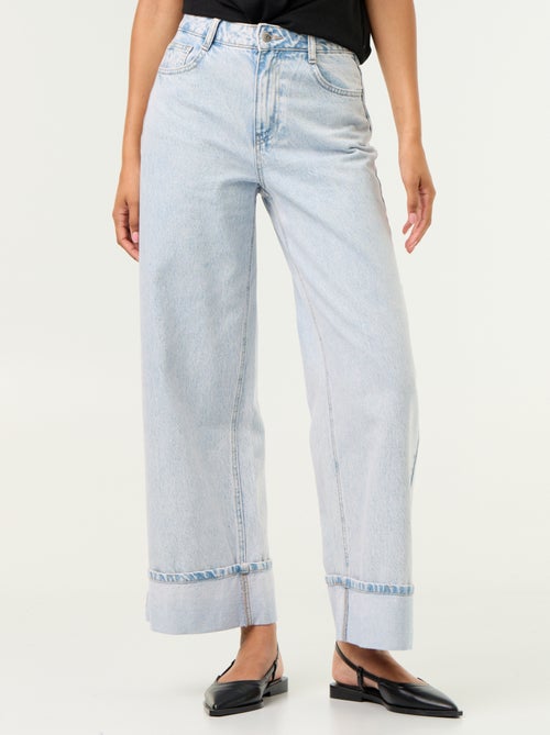 Vaquero wide leg con dobladillo - Kiabi