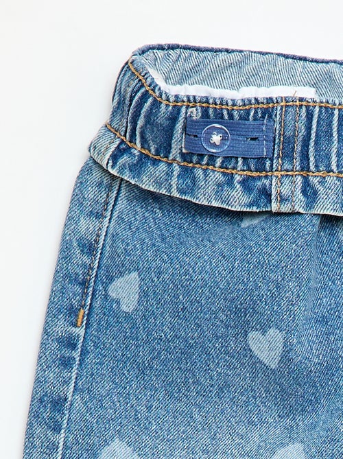 Vaquero wide leg con estampado fantasía - Kiabi