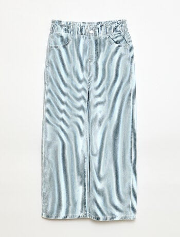 Vaquero wide leg con estampado fantasía