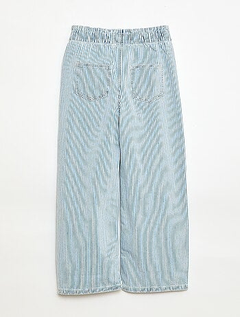 Vaquero wide leg con estampado fantasía