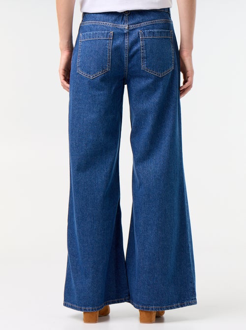 Vaquero wide leg / corte ancho con bolsillos de parche - Kiabi
