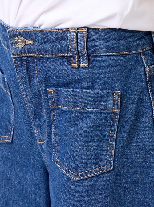 Vaquero wide leg / corte ancho con bolsillos de parche - Kiabi