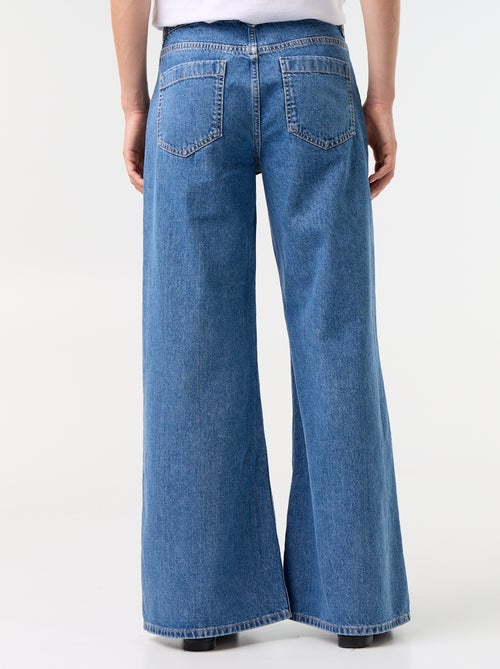 Vaquero wide leg / corte ancho con bolsillos de parche - Kiabi