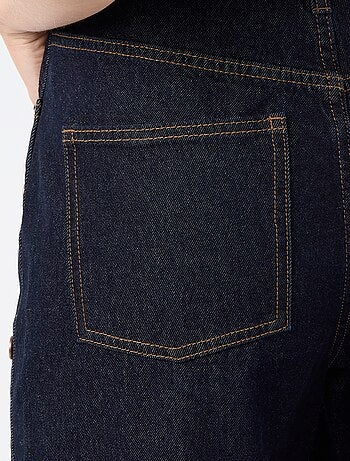 Vaquero wide leg / corte ancho con botones a presión decorativos en los laterales