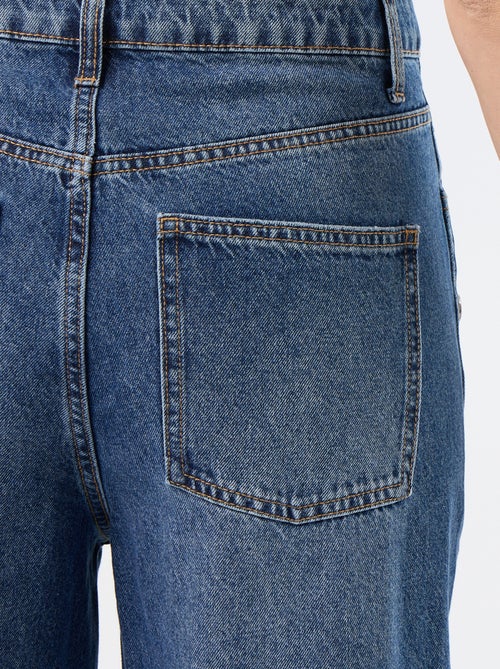 Vaquero wide leg / corte ancho con botones a presión decorativos en los laterales - Kiabi