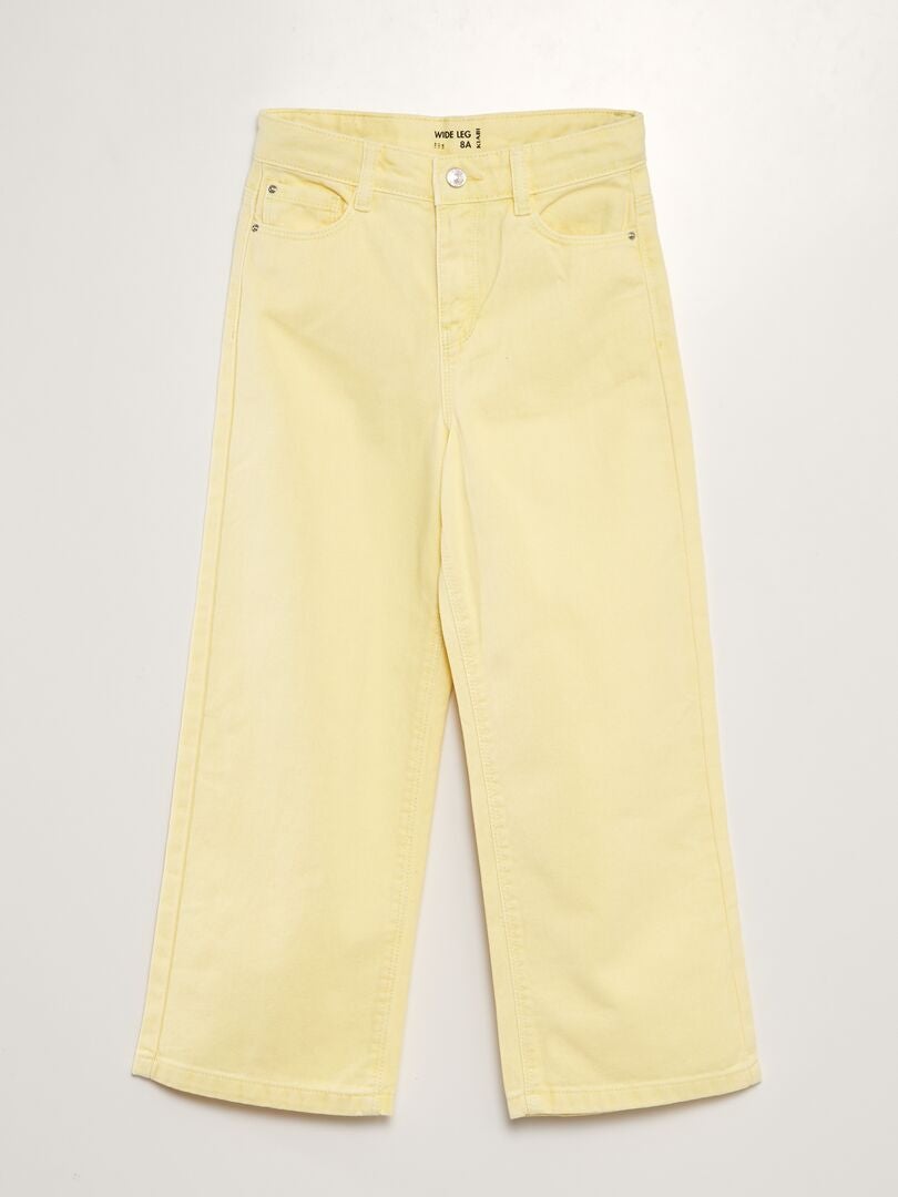 Vaquero wide leg de tiro alto AMARILLO - Kiabi