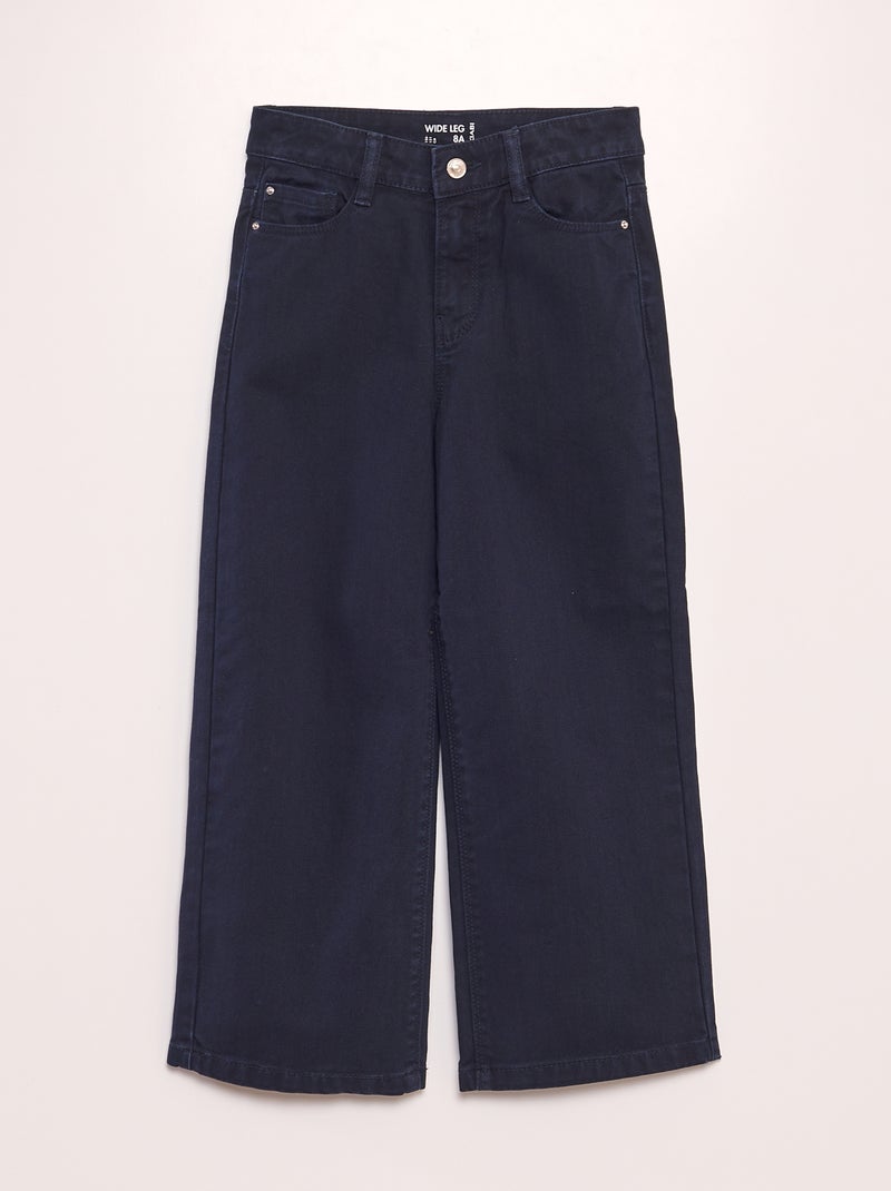 Vaquero wide leg de tiro alto azul - Kiabi