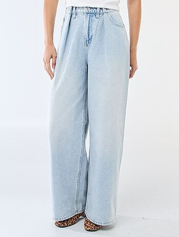 Vaquero wide leg de tiro alto
