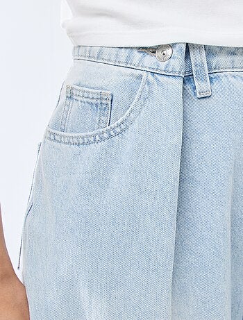 Vaquero wide leg de tiro alto