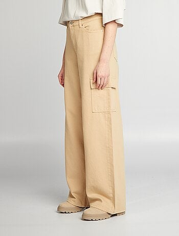 Vaquero wide-leg de tiro alto