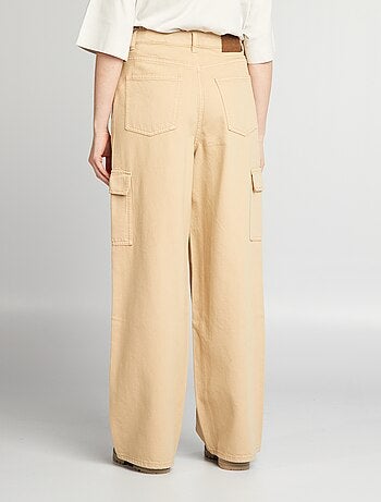 Vaquero wide-leg de tiro alto