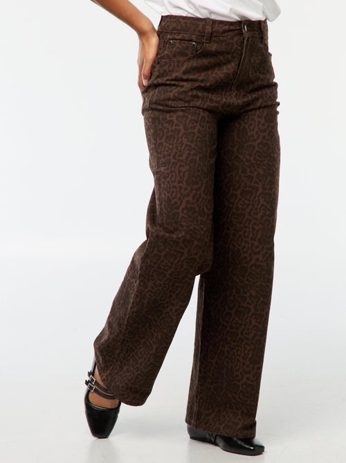 Vaquero wide leg de tiro alto - Kiabi