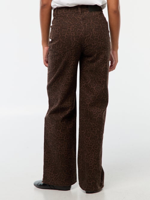 Vaquero wide leg de tiro alto - Kiabi