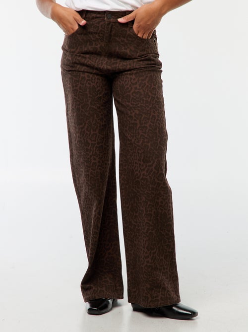 Vaquero wide leg de tiro alto - Kiabi