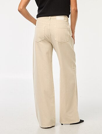 Vaquero wide leg de tiro alto