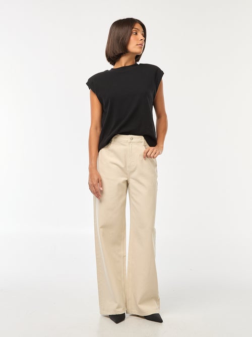 Vaquero wide leg de tiro alto - Kiabi