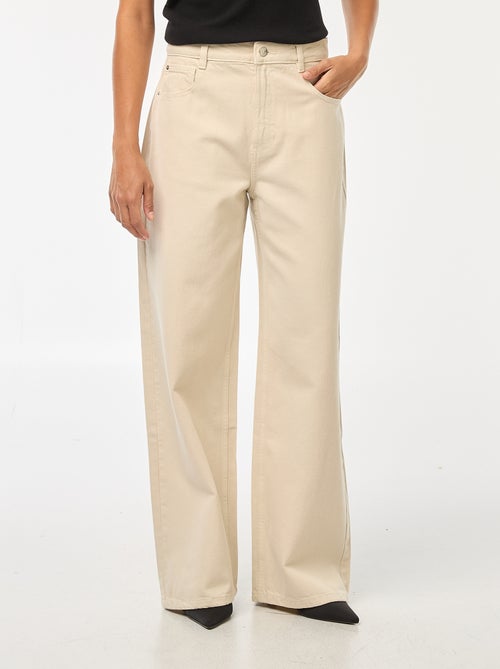 Vaquero wide leg de tiro alto - Kiabi