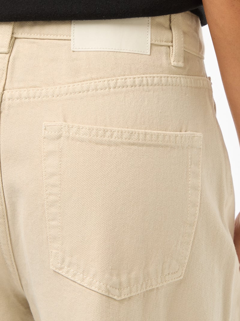 Vaquero wide leg de tiro alto Blanco - Kiabi