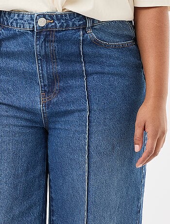Vaquero wide leg de tiro alto con pinzas delanteras