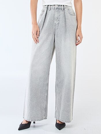 Vaquero wide leg de tiro alto