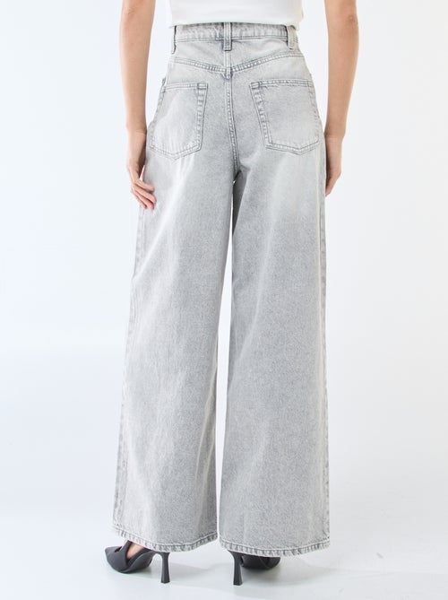 Vaquero wide leg de tiro alto - Kiabi