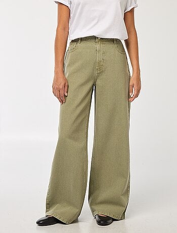 Vaquero wide leg de tiro alto