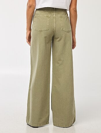 Vaquero wide leg de tiro alto