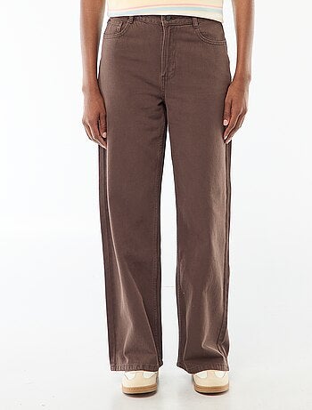 Vaquero wide leg de tiro alto