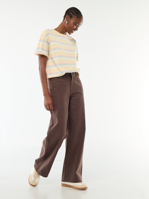 Vaquero wide leg de tiro alto - Kiabi