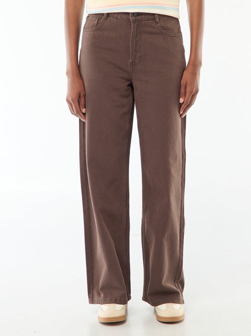 Vaquero wide leg de tiro alto - Kiabi