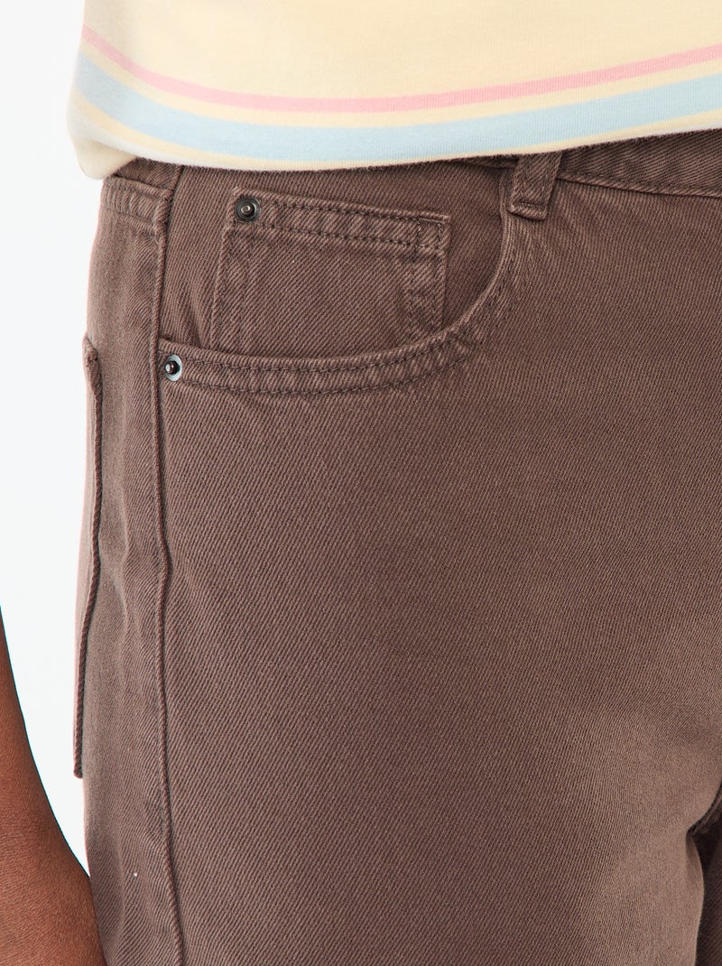 Vaquero wide leg de tiro alto Marron - Kiabi