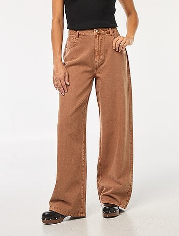 Vaquero wide leg de tiro alto