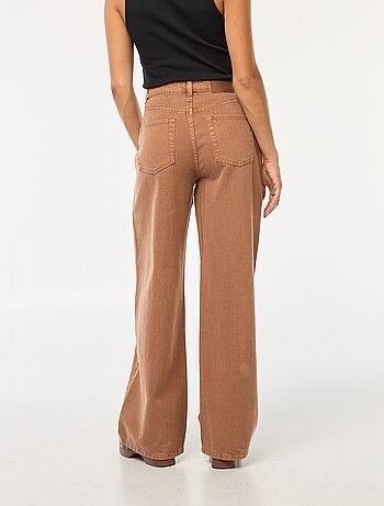 Vaquero wide leg de tiro alto