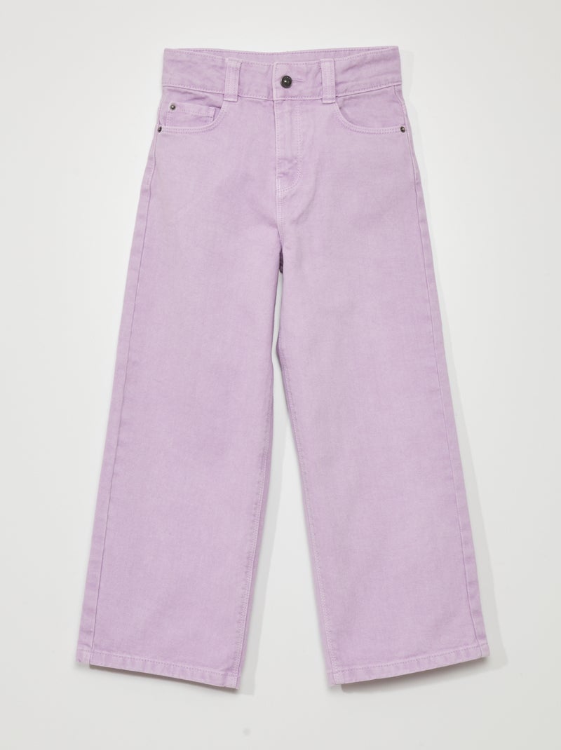 Vaquero wide leg de tiro alto PURPURA - Kiabi