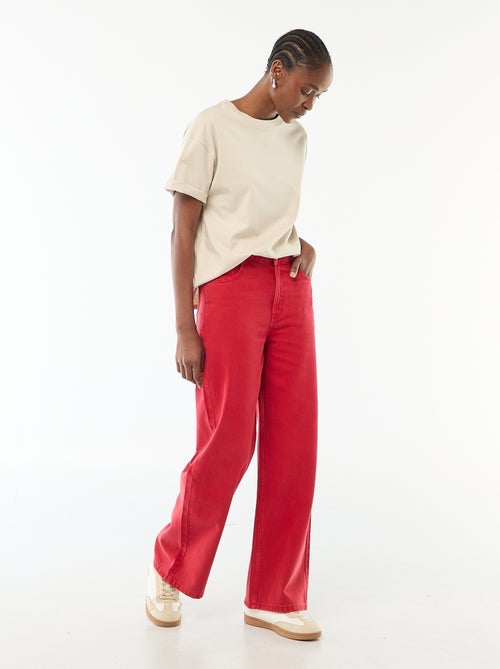 Vaquero wide leg de tiro alto - Kiabi