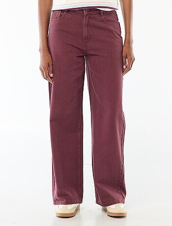 Vaquero wide leg de tiro alto