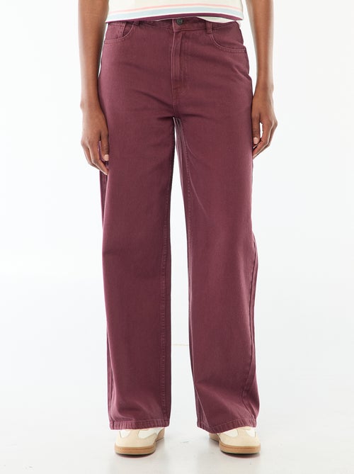 Vaquero wide leg de tiro alto - Kiabi