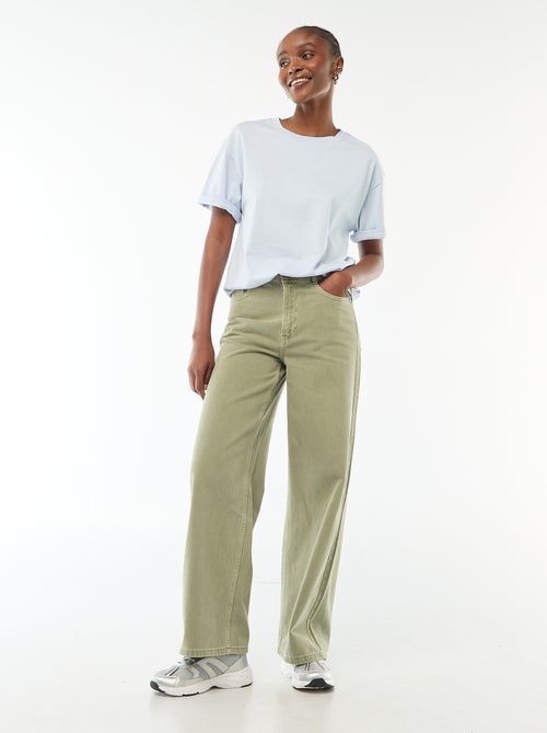 Vaquero wide leg de tiro alto - Kiabi