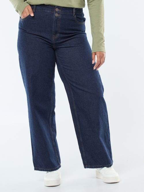 Vaquero wide leg fit / corte ancho y cintura elástica - Kiabi