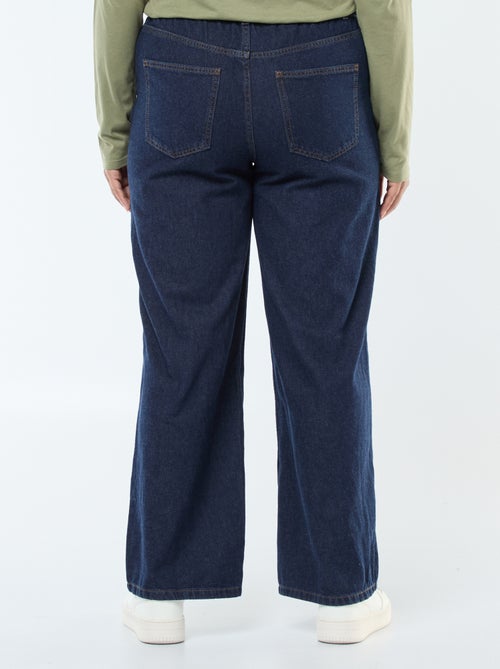 Vaquero wide leg fit / corte ancho y cintura elástica - Kiabi