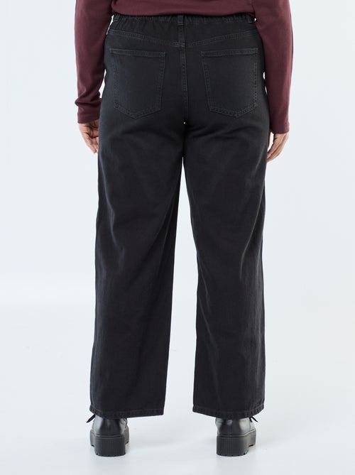 Vaquero wide leg fit / corte ancho y cintura elástica - Kiabi