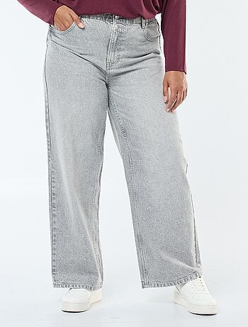 Vaquero wide leg fit / corte ancho y cintura elástica