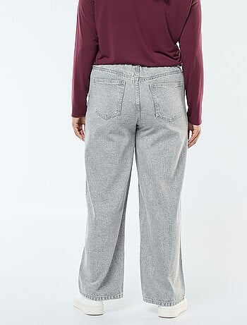 Vaquero wide leg fit / corte ancho y cintura elástica