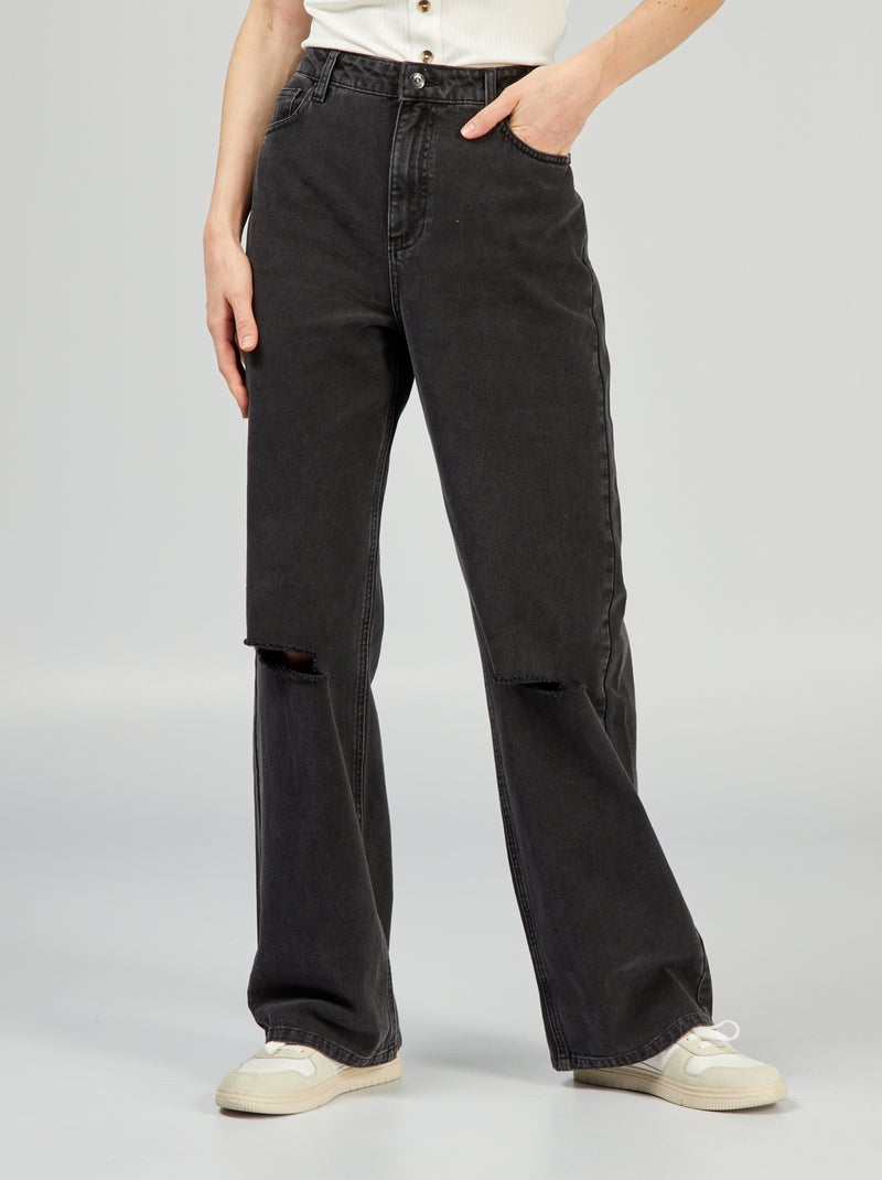 Vaquero wide leg NEGRO - Kiabi