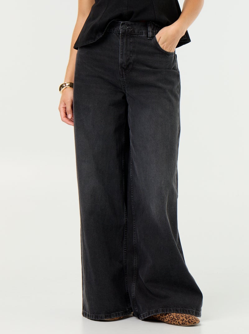 Vaquero wide leg Negro - Kiabi