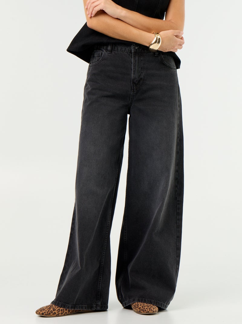 Vaquero wide leg Negro - Kiabi