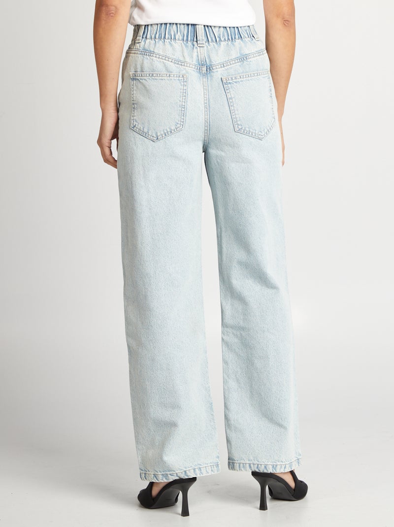 Vaquero wide leg tiro alto AZUL - Kiabi
